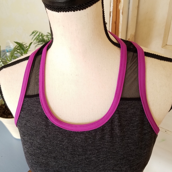 Leapin Leotards Dark Gray Racerback Tank Top - Picture 8 of 8